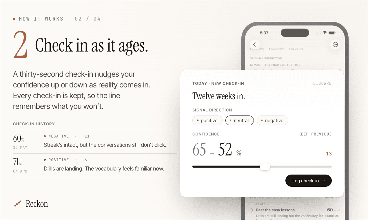 Check in as it ages.