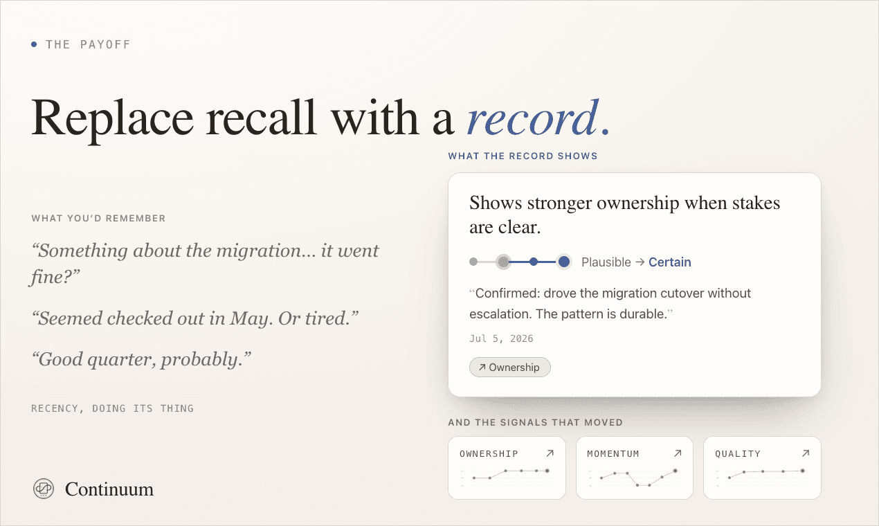 Replace recall with a record.